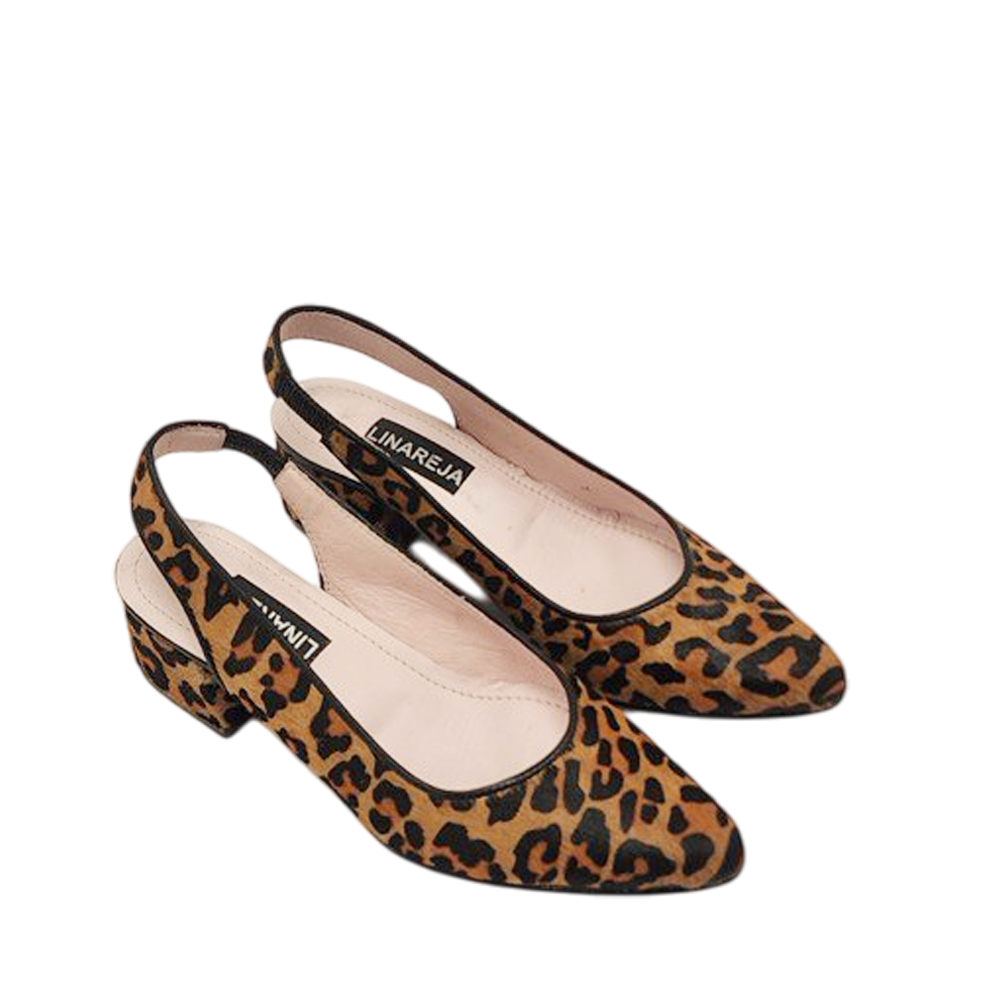 Zapatilla print destalonada
